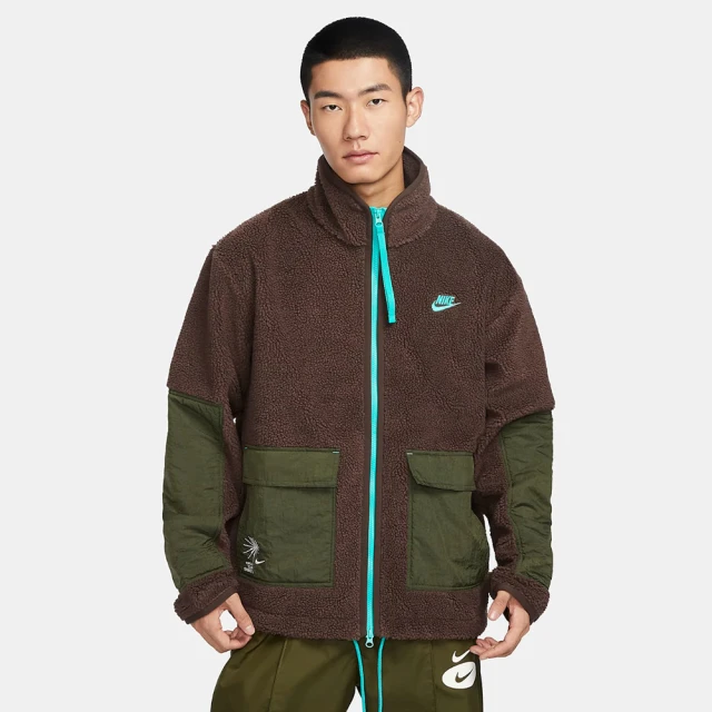 NIKE 耐吉 外套 男款 運動外套 AS M NSW SHERPA FZ OUTDOOR JKT 咖啡綠 FV4022-237(2S3455)