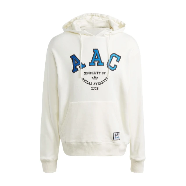 adidas 愛迪達adidas 愛迪達 帽T AAC Hoodie 米白 藍 男款 連帽 上衣 長袖 純棉 三葉草 愛迪達(IM4578)