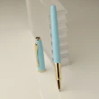 【ZA Zena】不羈的橡皮漆系列 鋼珠筆與鋼筆 一筆二用 豪華禮盒 水青(畢業禮物)
