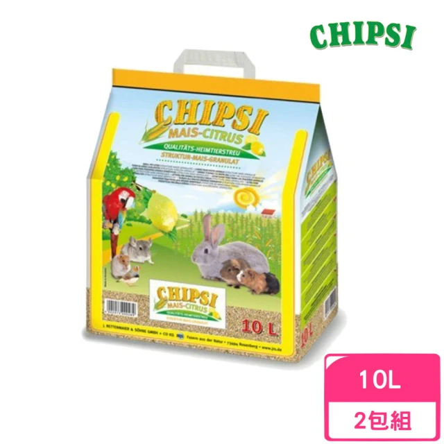 CHIPSI JRS 檸檬香玉米粒木屑砂 10L*2包組〈J16〉