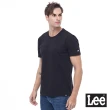 【Lee 官方旗艦】男裝 短袖T恤 / 背印花Jeans 黑 標準版型(LL200136K11)