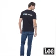 【Lee 官方旗艦】男裝 短袖T恤 / 背印花Jeans 黑 標準版型(LL200136K11)