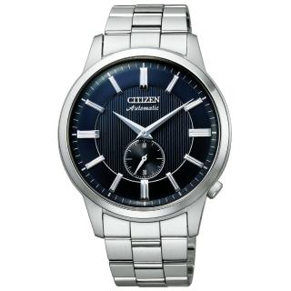 【CITIZEN 星辰】魅力卓越時尚機械錶-銀x藍/41mm(NK5000-98L)