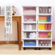 【Mr.Box】日式簡約透明五層抽屜收納櫃-DIY附輪(兩色可選)