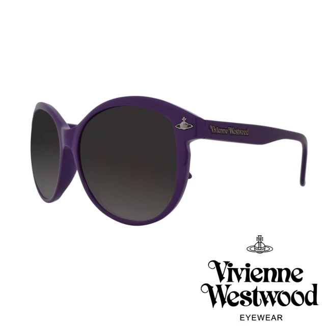 【Vivienne Westwood】夏季新款 日常大框型太陽眼鏡(VW705-03 紫)