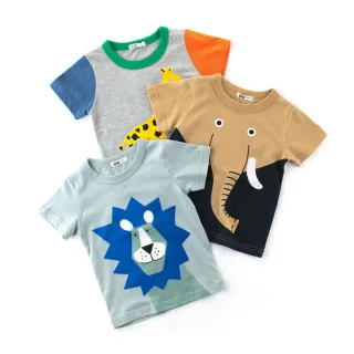 【Baby 童衣】兒童短袖T-Shirt 動物造型圓領上衣 88473(共三色)
