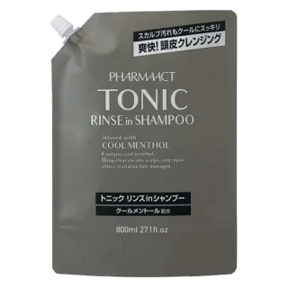 【KUM 熊野】TONIC 雙效冰涼洗髮精補充包 800ml