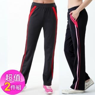 【遊遍天下】買再送內褲 超值二件組台灣製女款彈力修身抗UV吸濕排汗長褲P126(運動褲 瑜珈褲 M-3L)