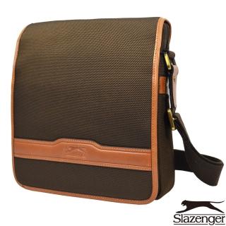 【Slazenger】12吋 史萊辛格單層直式肩揹包(咖)