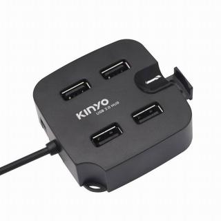 【KINYO】USB2.0 HUB 4 PORTS支架集線器(HUB-27)