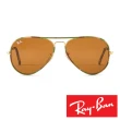 【RayBan 雷朋】時尚經典太陽眼鏡-布面金屬腳(綠 金 #RB3025-GE)