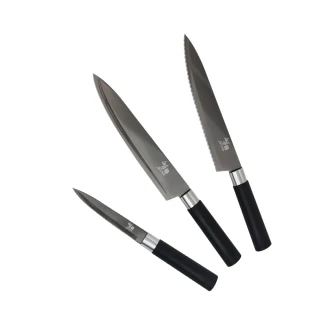 【SILWA 西華】黑晶鑽三件式刀具組