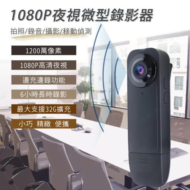 【勝利者】1080P夜視微型密錄攝影機