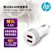 【HP 惠普】雙USB4.8A快速車充(HP047GBSLV0TW)