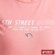 【5th STREET】女復古標籤短袖T恤-玫瑰紅
