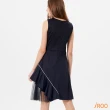 【iROO】網紗剪接背心洋裝