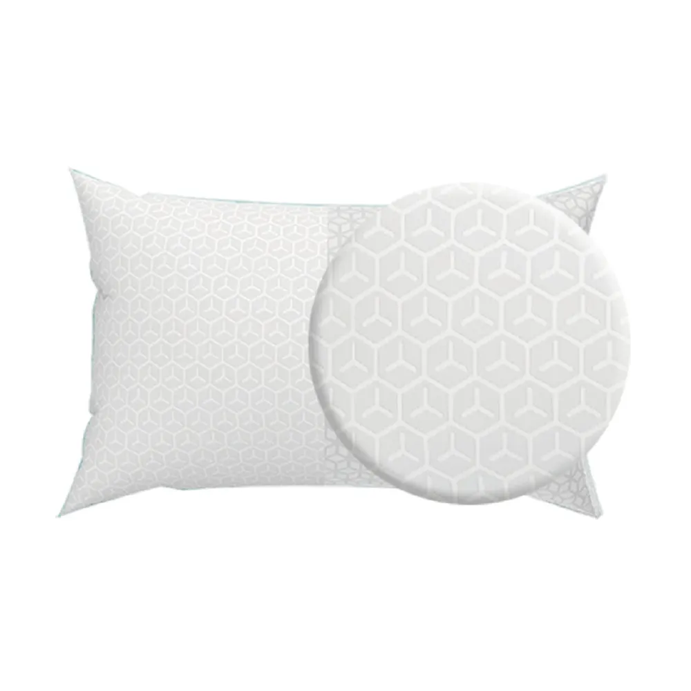 【海夫健康生活館】南良 H&H 3D 防水 防蹣 透氣 保潔枕套 白色格紋(2入x3包裝)