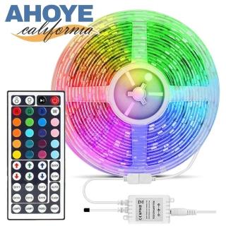 【AHOYE】RGB遙控調色LED燈條 5米 44鍵-300燈 小夜燈
