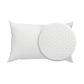 【海夫健康生活館】南良 H&H 3D 防水 防蹣 透氣 保潔枕套 白色格紋(2入x5包裝)