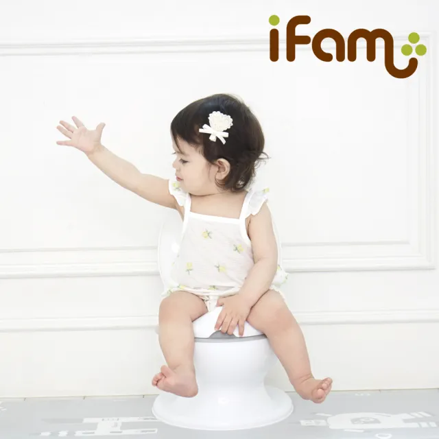 【Ifam】兒童學習馬桶-時尚灰(音樂小馬桶/戒尿布)