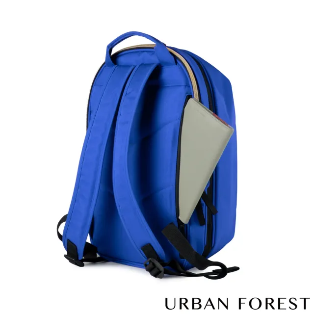 【URBAN FOREST 都市之森】雙11 甲蟲-可擴充後背包/雙肩包-L號(電光藍)