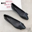 【J&H collection】新款時尚格子壓紋銀邊粗跟低跟鞋(現+預  黑色 / 紅色 / 米色)