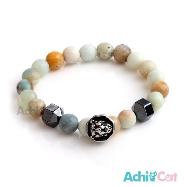 【AchiCat】串珠手鍊．中性．獅子(白色情人節禮物)
