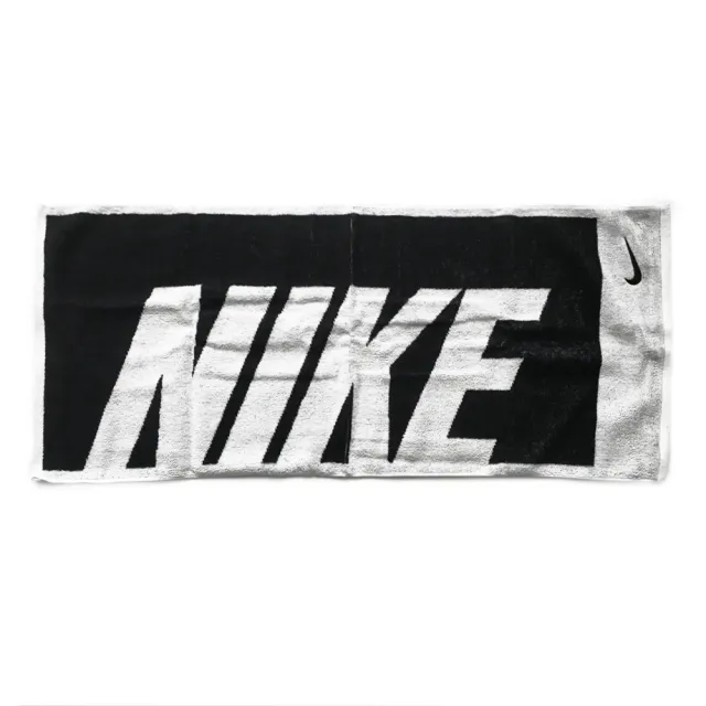 【NIKE 耐吉】Nike Jacquard Towel 35x80cm    運動 毛巾 吸汗 柔軟 黑白(N1001539036MD)