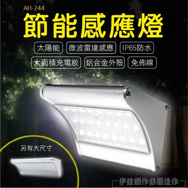 大款太陽能LED感應燈 AH-244(LED燈 太陽能燈 工業感應燈 防水 壁燈 室外燈 大門感應防盜)