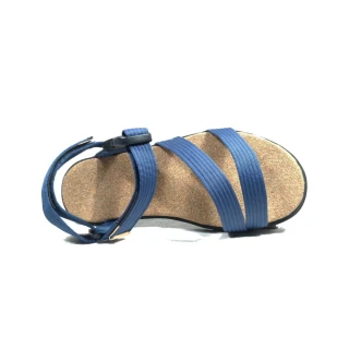 【DOGYBALL】Dogyball簡單穿搭 輕鬆生活 輕量化軟木平底織帶涼鞋 海軍藍(輕量化 天然軟木材質 涼感拖鞋)