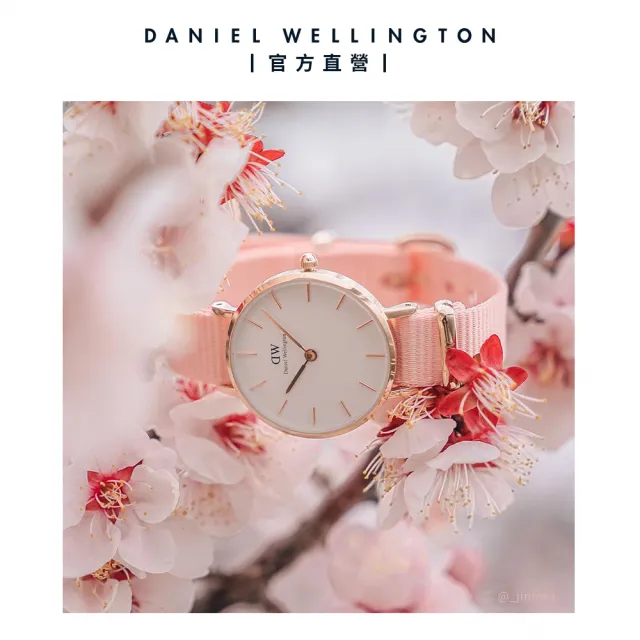 【Daniel Wellington】DW 錶帶 Petite Rosewater 櫻花粉織紋錶帶(DW00200173)