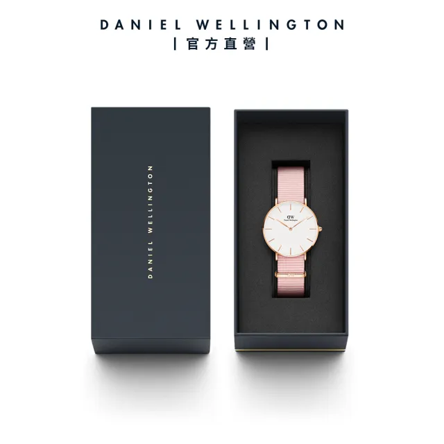 【Daniel Wellington】DW 手錶  Petite Rosewater 36mm櫻花粉織紋錶-玫瑰金框(DW00100360)