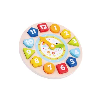 【New Classic Toys】寶寶形狀學習時鐘拼圖(18252)