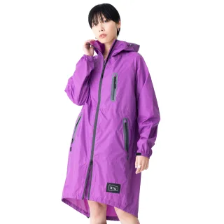 【KIU】空氣感雨衣 時尚防水風衣 男女適用(116907 紫色)