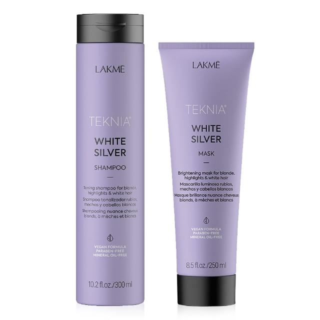 【LAKME 萊肯】洗護組合-矯色洗髮精300ml+矯色髮泥250ml(漂髮/冷色系髮色適用)