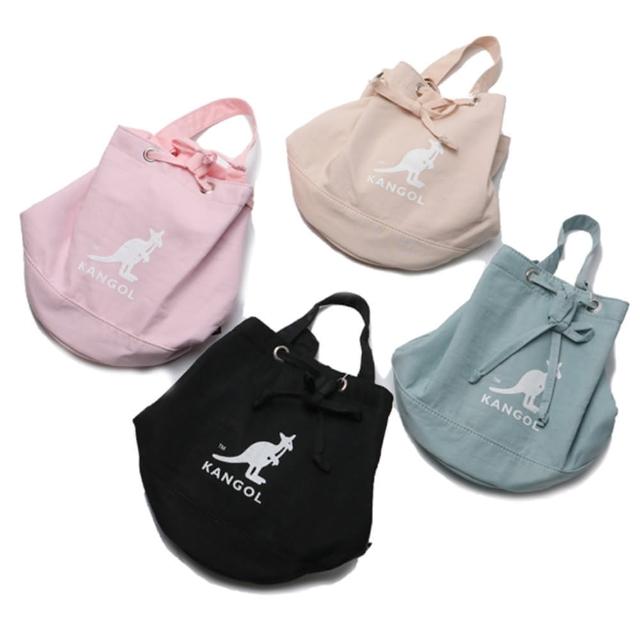 【KANGOL】母親節禮物 水桶包 四色 大LOGO 圓筒袋 滑面材質 英國(60253018-)