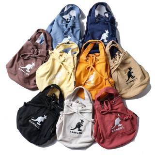 【KANGOL】水桶包 多色 大LOGO 圓筒袋 側背包 帆布 英國(69253007-)