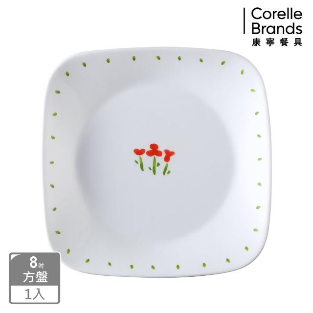 【CORELLE 康寧餐具】小紅花方形午餐盤(2211)