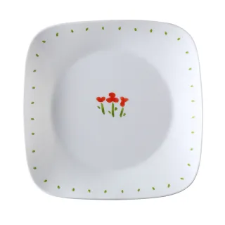 【CORELLE 康寧餐具】小紅花方形晚餐盤(2213)