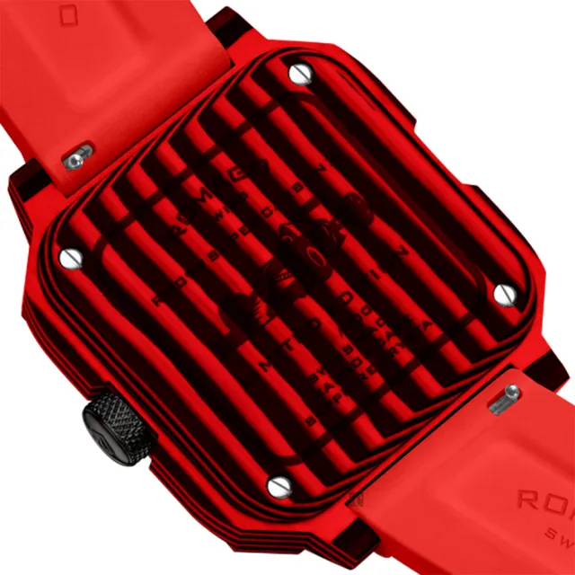 【ROMAGO】碳霸系列 超級碳纖自動機械錶 - 紅色/46.5mm(RM097-RD)