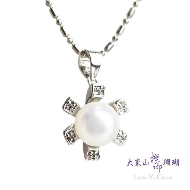 【大東山樑御珊瑚】天然珍珠亮光墜子(8-9mm)