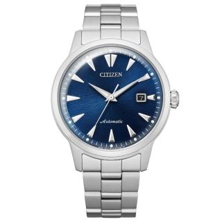 【CITIZEN 星辰】Mechanical 限量質感現代機械錶-銀x藍/41mm 母親節限定(NK0008-85L)