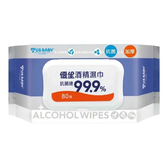 【台隆手創館】優生酒精濕紙巾/酒精濕巾80抽(超厚型)