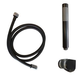 【HOMAX】工業風不鏽鋼蓮蓬頭+5尺軟管+掛座