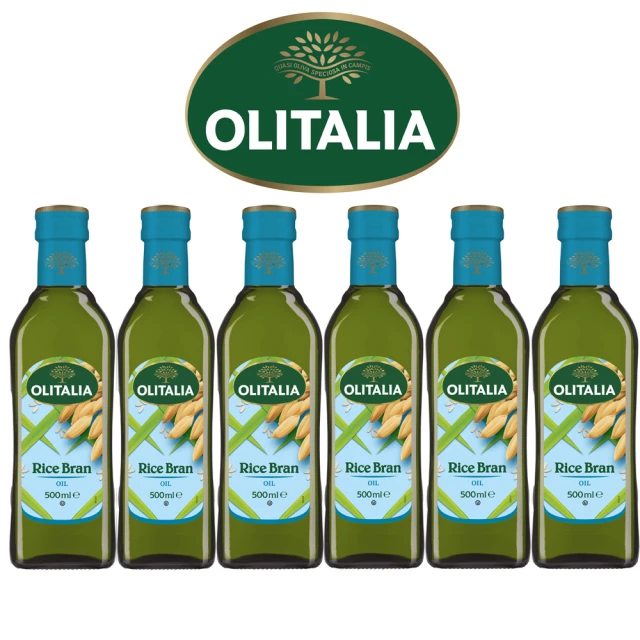 Olitalia 奧利塔 超值樂活玄米油禮盒組(500mlx 6 瓶)
