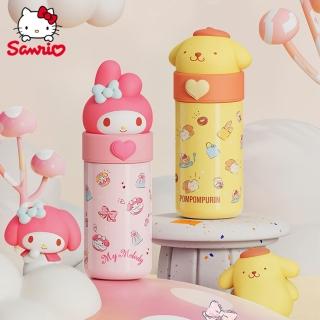 【SANRIO 三麗鷗】三麗鷗家族公仔316不鏽鋼保溫杯350ml(美樂蒂 酷洛米 大耳狗 布丁狗)(保溫瓶)