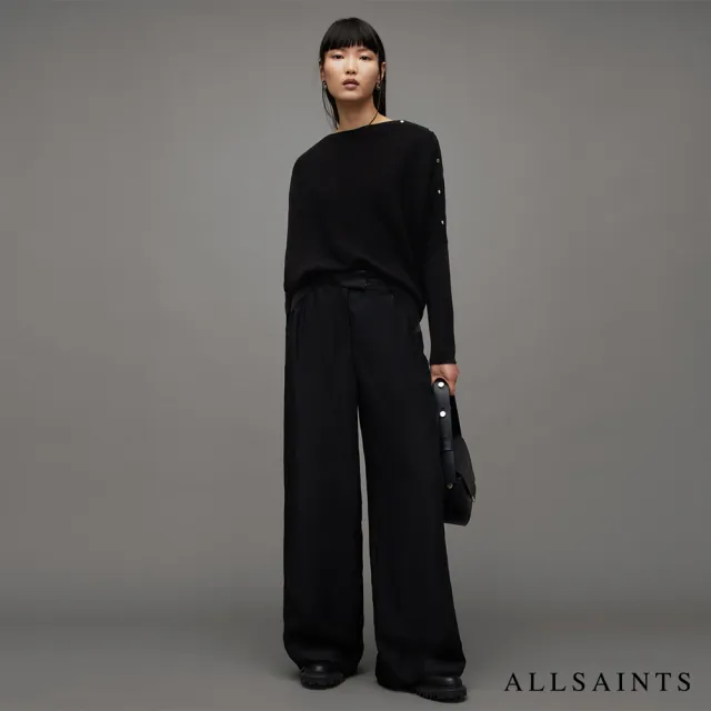 【ALLSAINTS】RAVEN 喀什米爾羊毛針織上衣Black WK024Z(舒適版型)