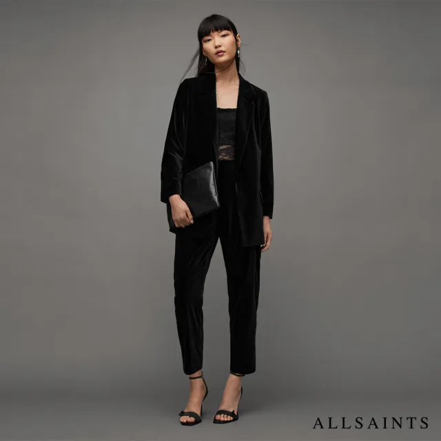 【ALLSAINTS】ALEIDA 天鵝絨西裝外套Black WT025Z(舒適版型)