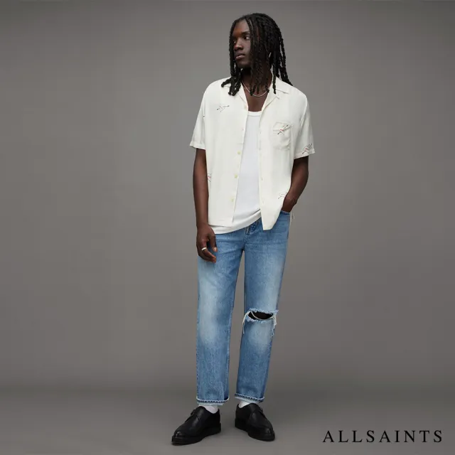 【ALLSAINTS】BOW 短袖夏威夷印花襯衫Ecru MS250Z(舒適版型)