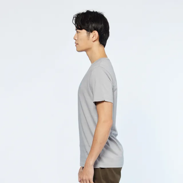【JEEP】男裝 簡約小LOGO純棉百搭短袖T恤(灰)